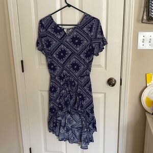 Navy blue romper dress